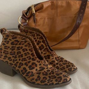 Volatile leopard booties